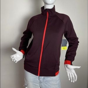 Xersion Womens full zip Jacket color run raisin size Small